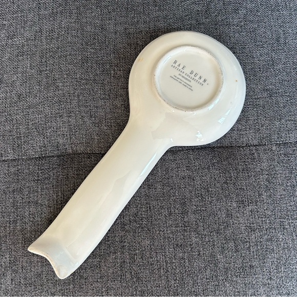 Rae Dunn Ceramic Spoon Rest, White, Black - Picture 4 of 12
